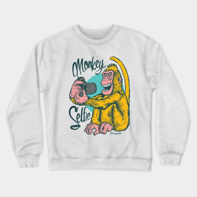 Monkey Selfie Crewneck Sweatshirt by primate